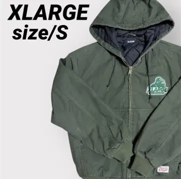 XLARGE 후드티 S 남성용 집업 그린 스트릿 구제 의류