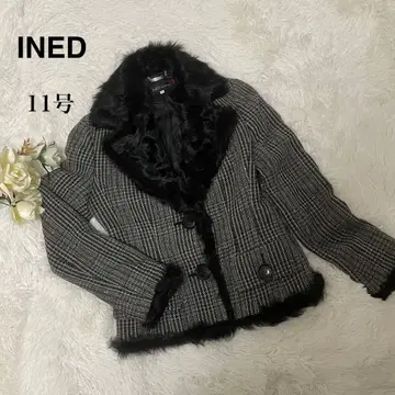 INED (이네드) 울 퍼(fur) 장식 트위드 자켓 11호