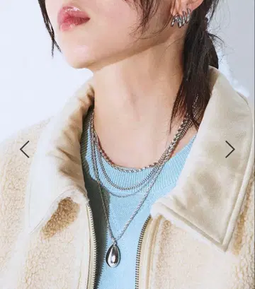 JEANASIS 오벌 레이어드 목걸이