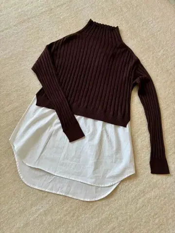 ADAWAS 아다와스 레이어드 리브 니트