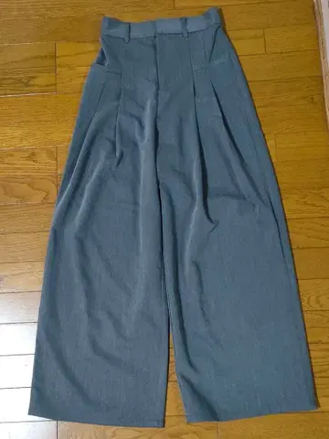 [ NAUL ] 하이웨스트 와이드 팬츠 그레이