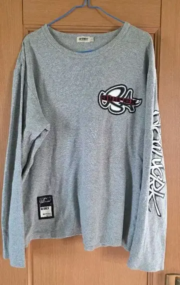 AVIREX 그레이 긴팔 티셔츠 XL