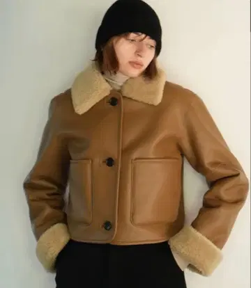 CLANE VEGAN LEATHER BOA SHORT JACKET