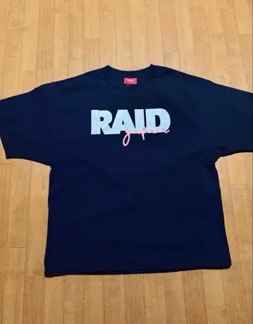 RAID japan 로고 프린트 T셔츠 블랙 M (설명 필독)