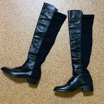 롱 부츠 가죽 블랙 24.5 25 39