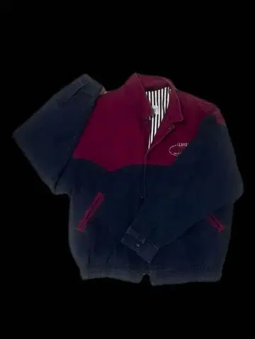 데님 원단 네이비/와인 점퍼