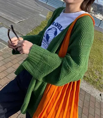 [ 미사용 택 포함 ] 포켓 가디건 그린