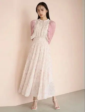 snidel Sustainable 프릴 원피스 핑크