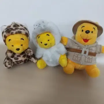 푸우 봉제 인형 마스코트 세트