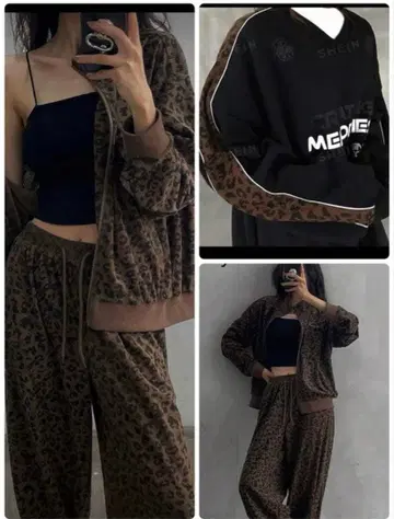 셋업 트레이닝복 3세트 레오파드 무늬