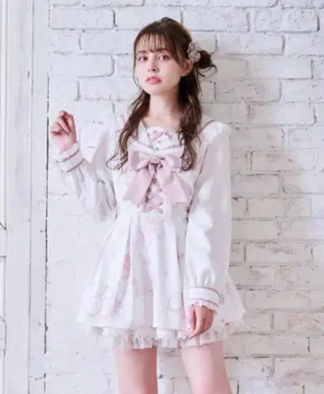 LIZLISA 주얼리 패턴 셋업 화이트