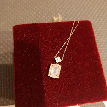 사만다 티아라 K10 로즈쿼츠 핑크 골드 목걸이