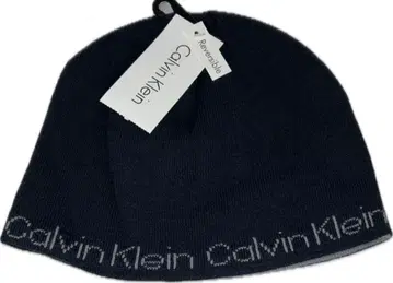 Calvin Klein 리버서블 니트 모자 비니 네이비