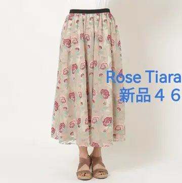로즈 티아라 로즈 자수 스커트 새상품 Rose Tiara 빅 사이즈