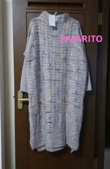 PAJARITO 체크풍 니트 원피스 3L