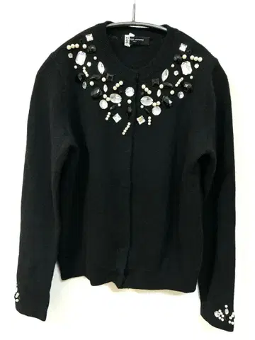 유나이티드 애로우즈 비쥬 가디건 울 100% 블랙