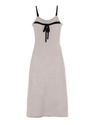 andmary Sugar knit ribbon dress gray