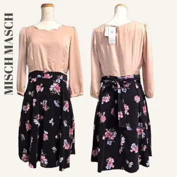 택 포함 새상품 미슈마슈 꽃무늬 원피스 38 M