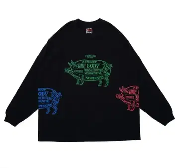 Porkchop 돼지 그래픽 긴팔 트레이닝복