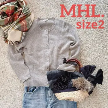 MHL. 마가렛호웰 울 100% 크루 니트 가디건