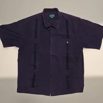 TropiCool 반팔 쿠바 셔츠 퍼플