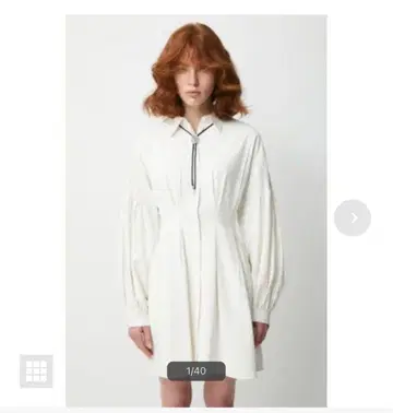 moussy 드레스 원피스 VOLUME SLEEVE TUCK MINI