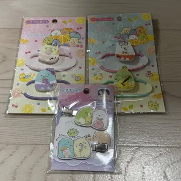 스미코구라시 머리끈 헤어 클립 고양이 토카게 시로쿠마 펭귄?