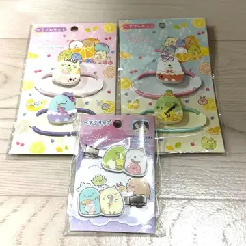 스미코구라시 머리끈 헤어 클립 고양이 토카게 시로쿠마 펭귄?