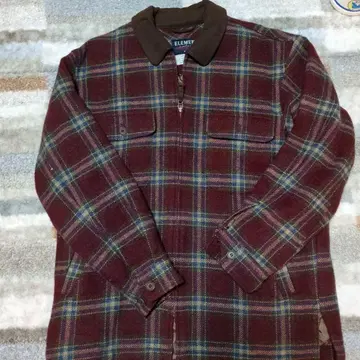 ELEMENT AIRPACK 자켓 L 사이즈 버건디 체크
