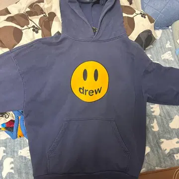 drew 네이비 후드티 100% 코튼