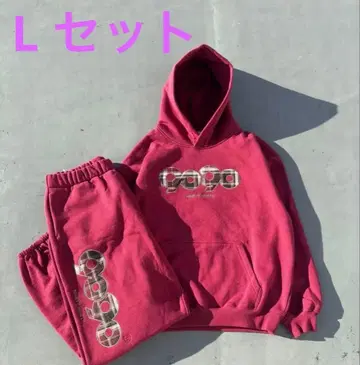 L 사이즈 와인 레드 셋업