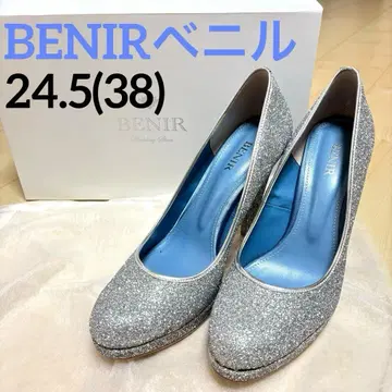 BENIR 글리터 펌프스 웨딩 신발 38 24.5 실버