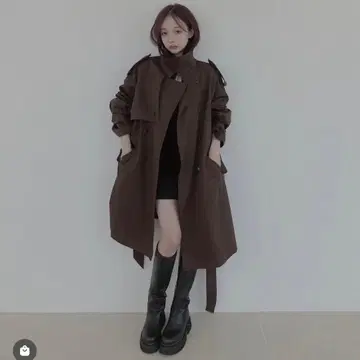 fictiontokyo 2Way Balloon Trench Coat