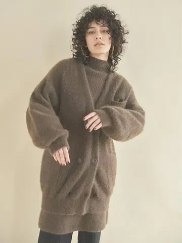 etre tokyo 라쿤 더블 가디건