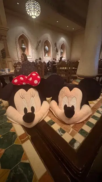 미키&미니 귀도리 모자