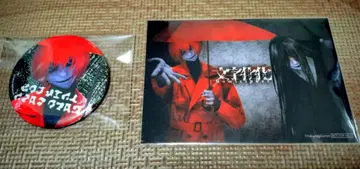 문자화화 글리터 캔뱃지 빨간 우산의 남자 사후 통신 판매 특전 팝업