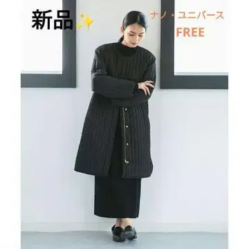 [ 새상품 ] NANO universe 퀼트 코트 블랙 FREE