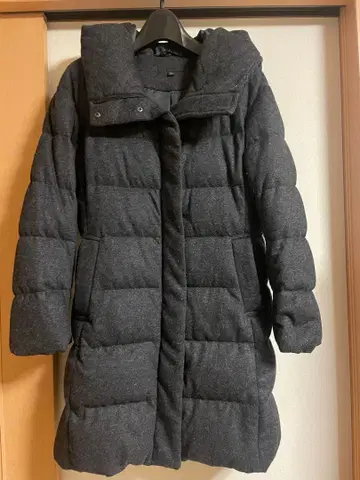 새상품급 유니클로 UNIQLO 다운 코트 울 소재