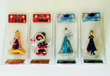 디즈니 프린세스 크리스마스 오너먼트 피규어 4체 세트