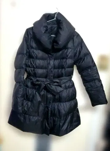 다운 90% 다운 코트 볼륨 옷깃 블랙