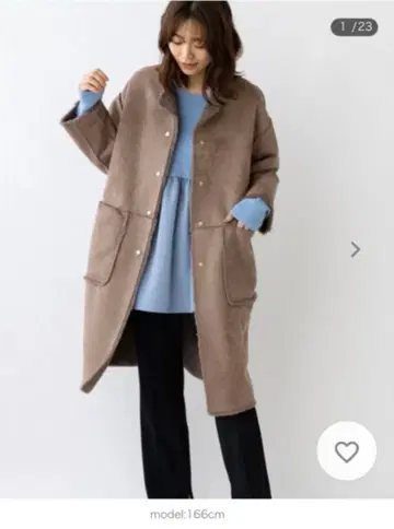 [미사용 새상품 택 포함] sono 소노 2way 페이크 무스탕 롱 코트