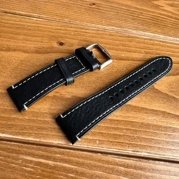 FOSSIL 정품 블랙 가죽 벨트 스테인리스 버클 22mm