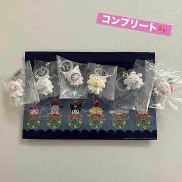 산리오 복슬복슬 스노우 메지루시 액세서리 컴플리트 총 6점