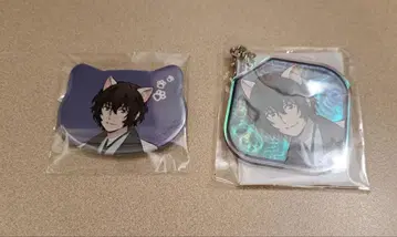 문호 스트레이독스 난자타운 고양이형 캔뱃지 네온 키링 다자이 오사무