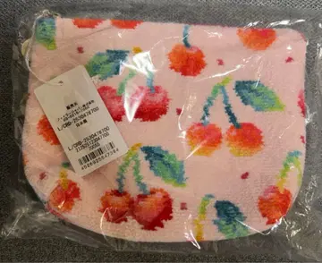 러브러리 바이 페이 페이 체리 도트 보트형 파우치 M 페일 핑크