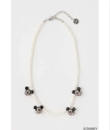 Disney MOUSSY 콜라보 미키 펄 초커
