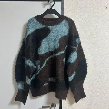 Ungrids 샤기 자카드 니트