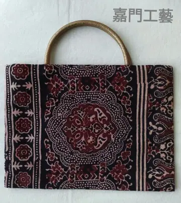 카몬 공예 사라사 패턴 토트 스키야부쿠로 카이시이레