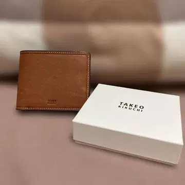 TAKEO KIKUCHI 마루고 2 접이식 지갑 브라운