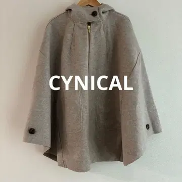 CYNICAL 후드 부착 판초 아우터